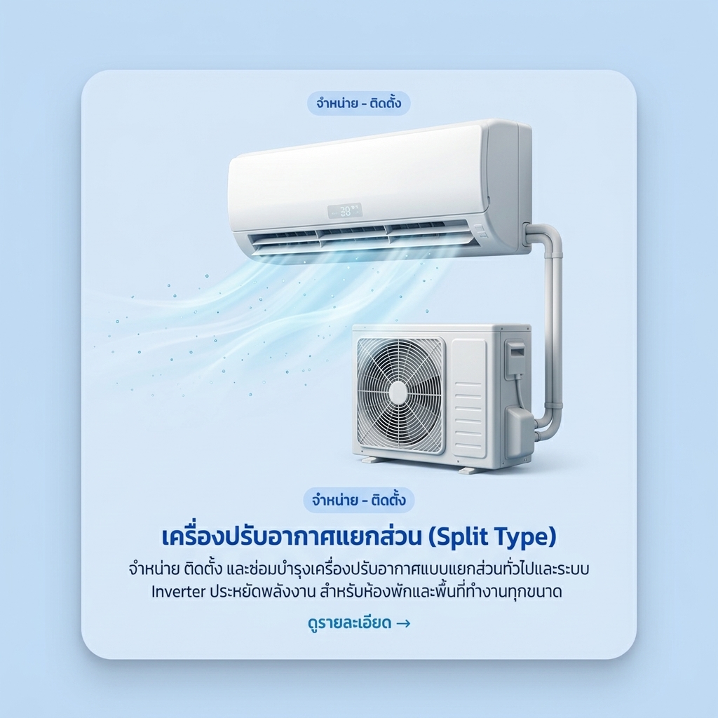 เครื่องปรับอากาศแยกส่วน (Split Type)